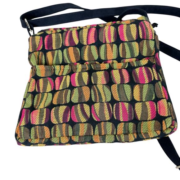 Erda Of Maine Colorful Tapestry Flap Adjustable Strap Square Crossbody Purse - Picture 5 of 7
